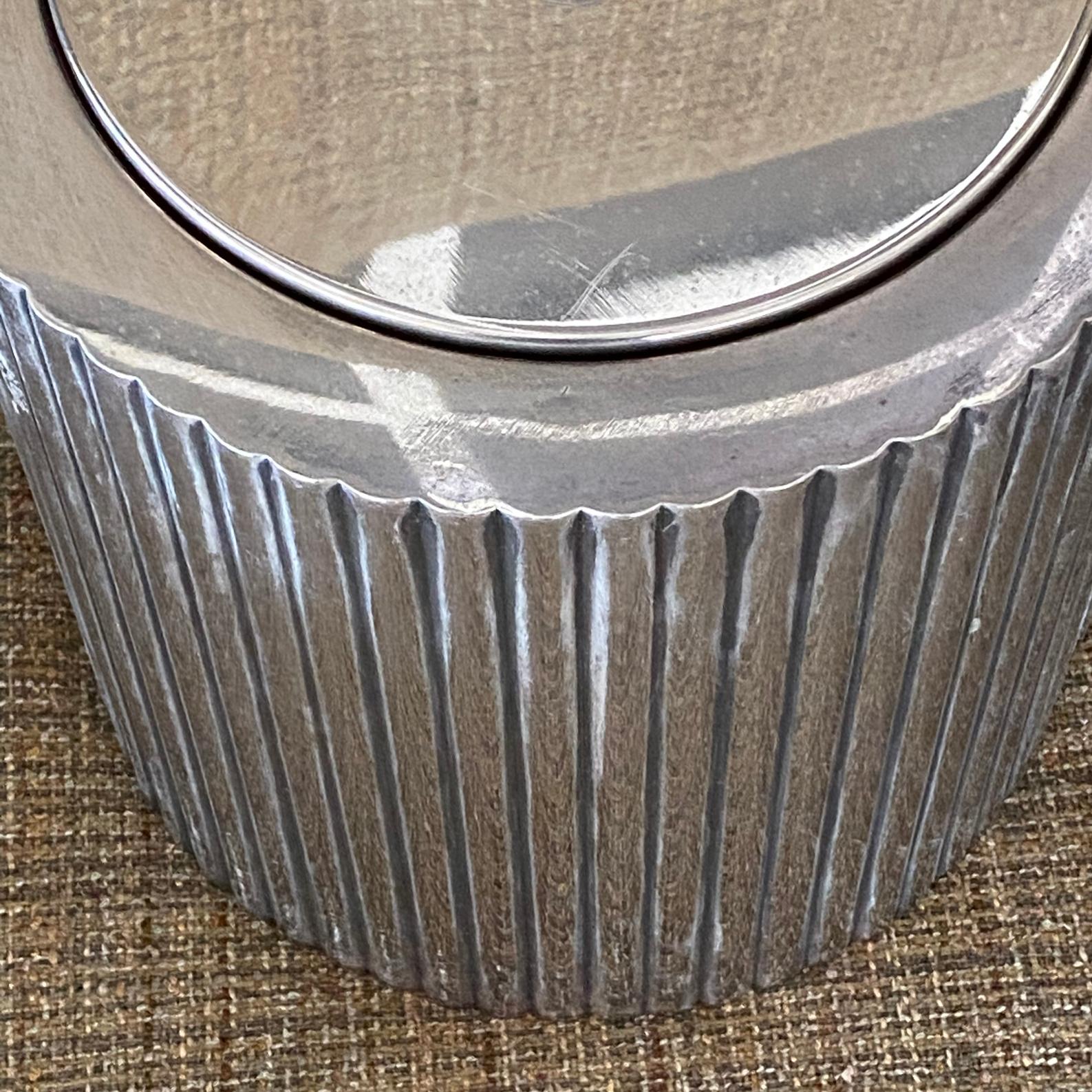 Handcrafted Secessionist Style Silver-Plated Ice Bucket from Cassetti, 1960s For Sale 5