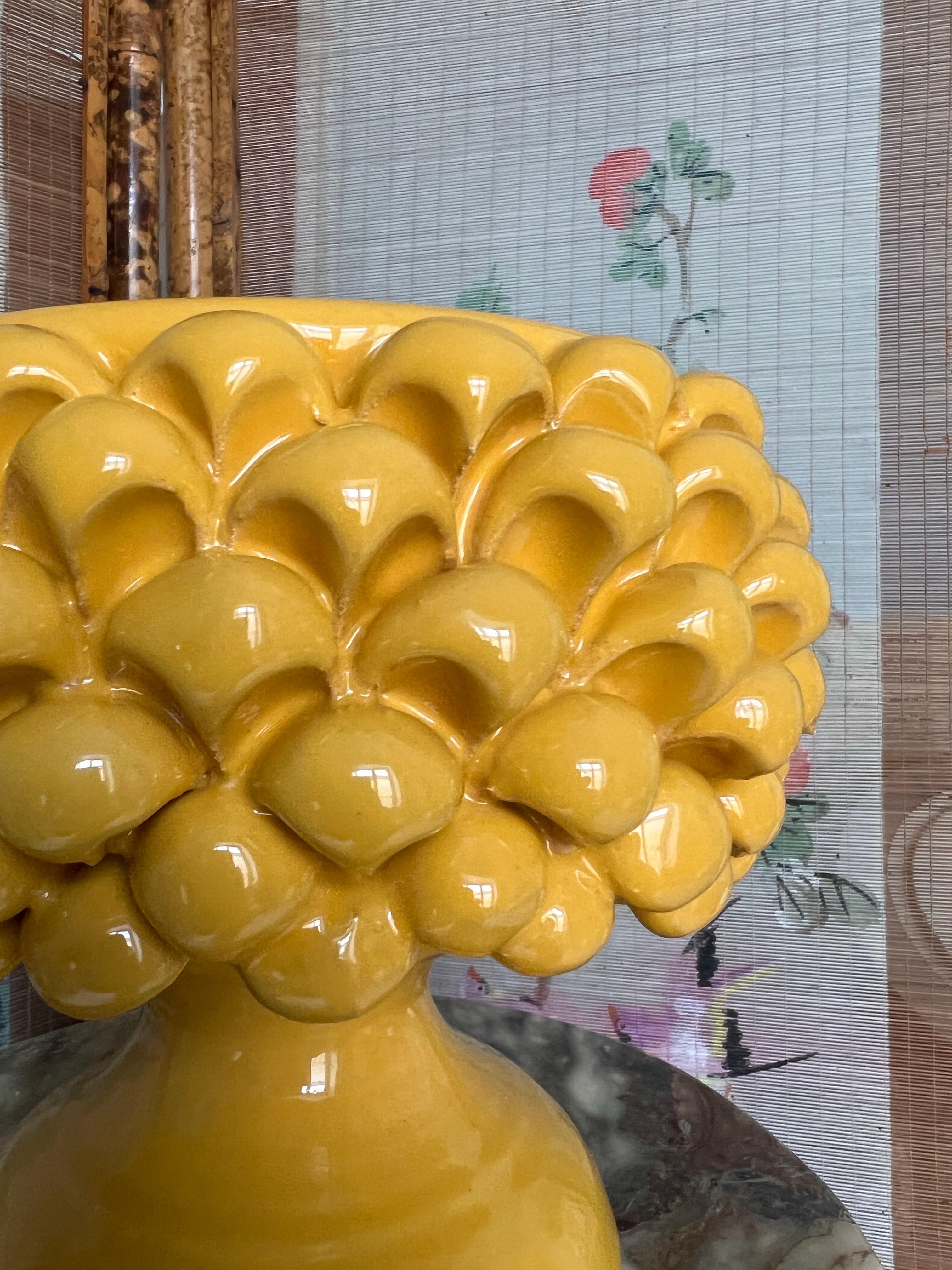 XXIe siècle et contemporain Bol centre de table en céramique sicilienne fabriqué à la main en vente