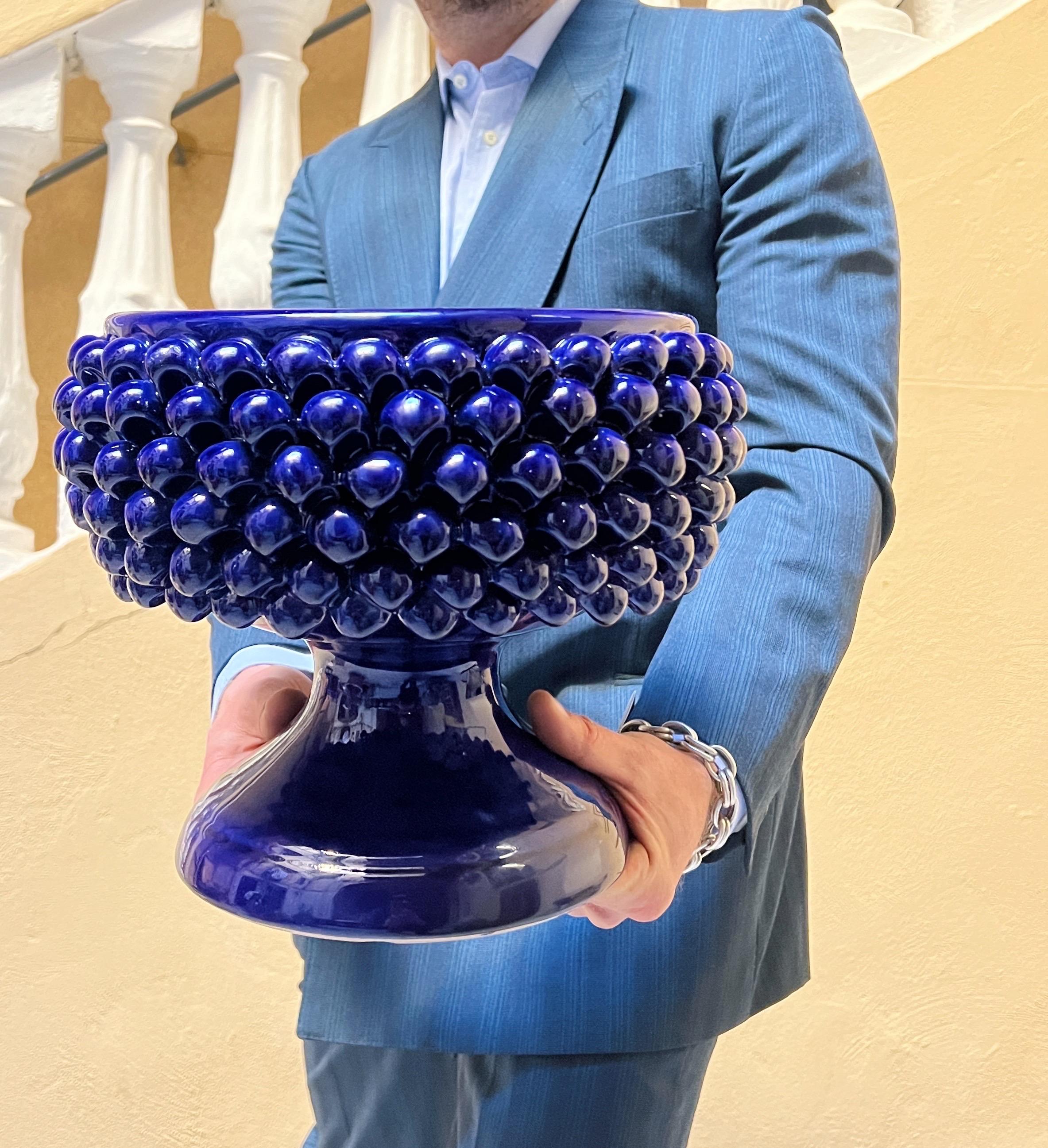 Ceramica Ciotola artigianale in ceramica siciliana centerpice in vendita