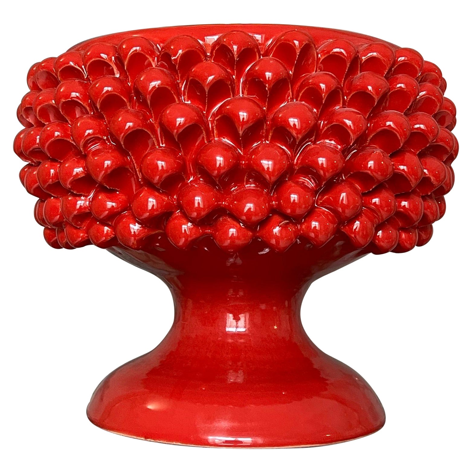 Bol centre de table en céramique sicilienne fabriqué à la main