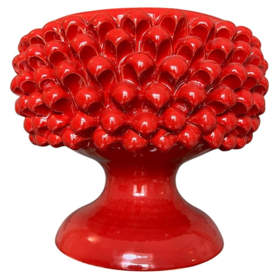 Bol centre de table en céramique sicilienne fabriqué à la main
