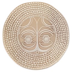 Handgefertigter Silberohrring, 92,5% Sterling, inspiriert von westafrikanischen Masken