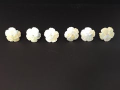 Handcrafted Six Napkin Rings in Natural Capiz Pearl Shell