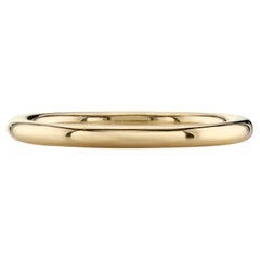 Handcrafted Small Leda 18K Gold Band by Single Stone