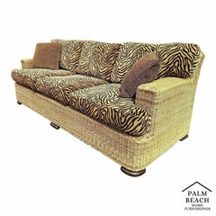 Handcrafted Sofa Woven Raffia Rope by Lexington