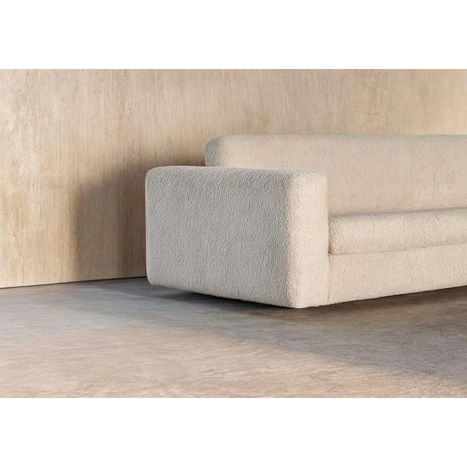 Sofá Flotante Contemporáneo Bouclé Suave de Lana Beige by Dennis Kaiser en Nuevo estado para la venta en Geneve, CH