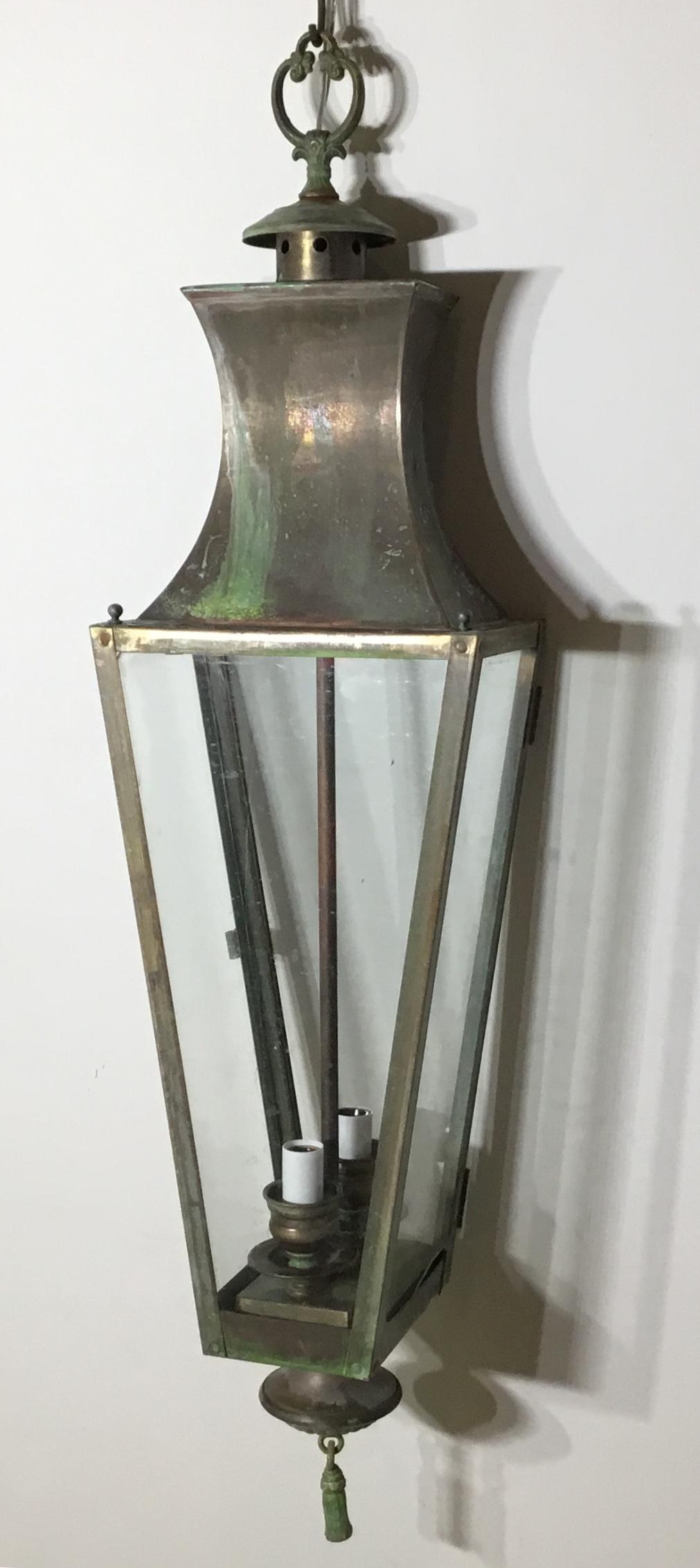American Handcrafted Solid Brass Ceiling Lantern