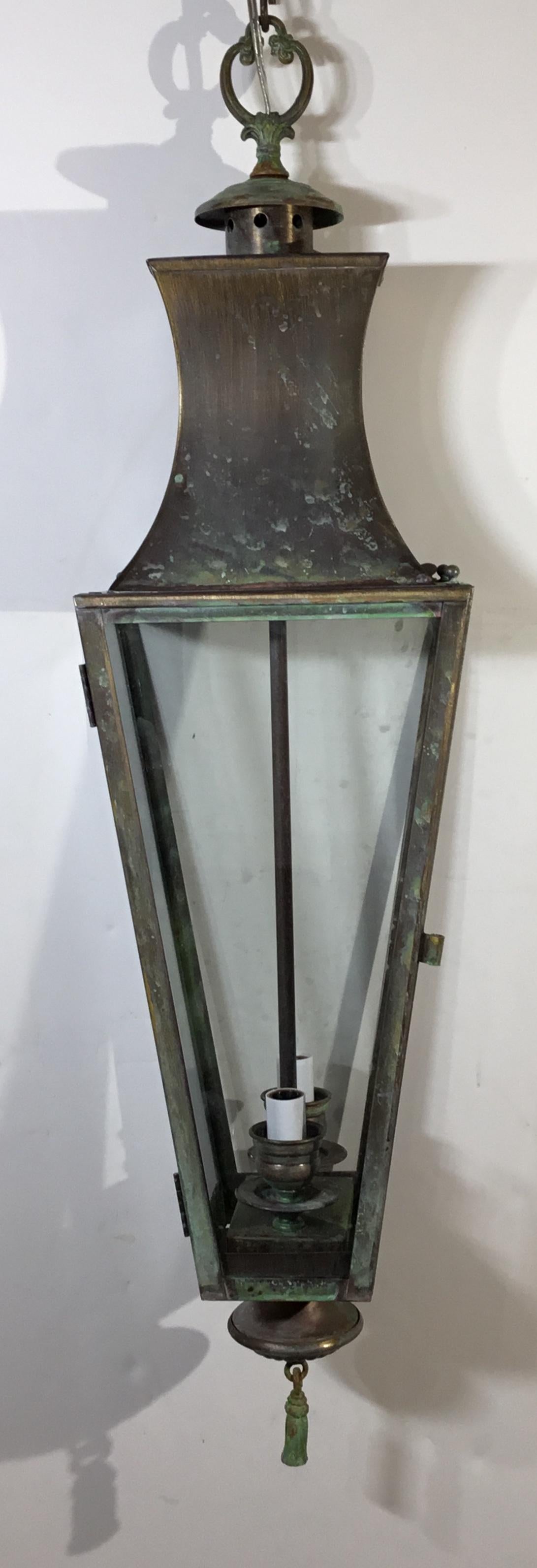 20th Century Handcrafted Solid Brass Ceiling Lantern
