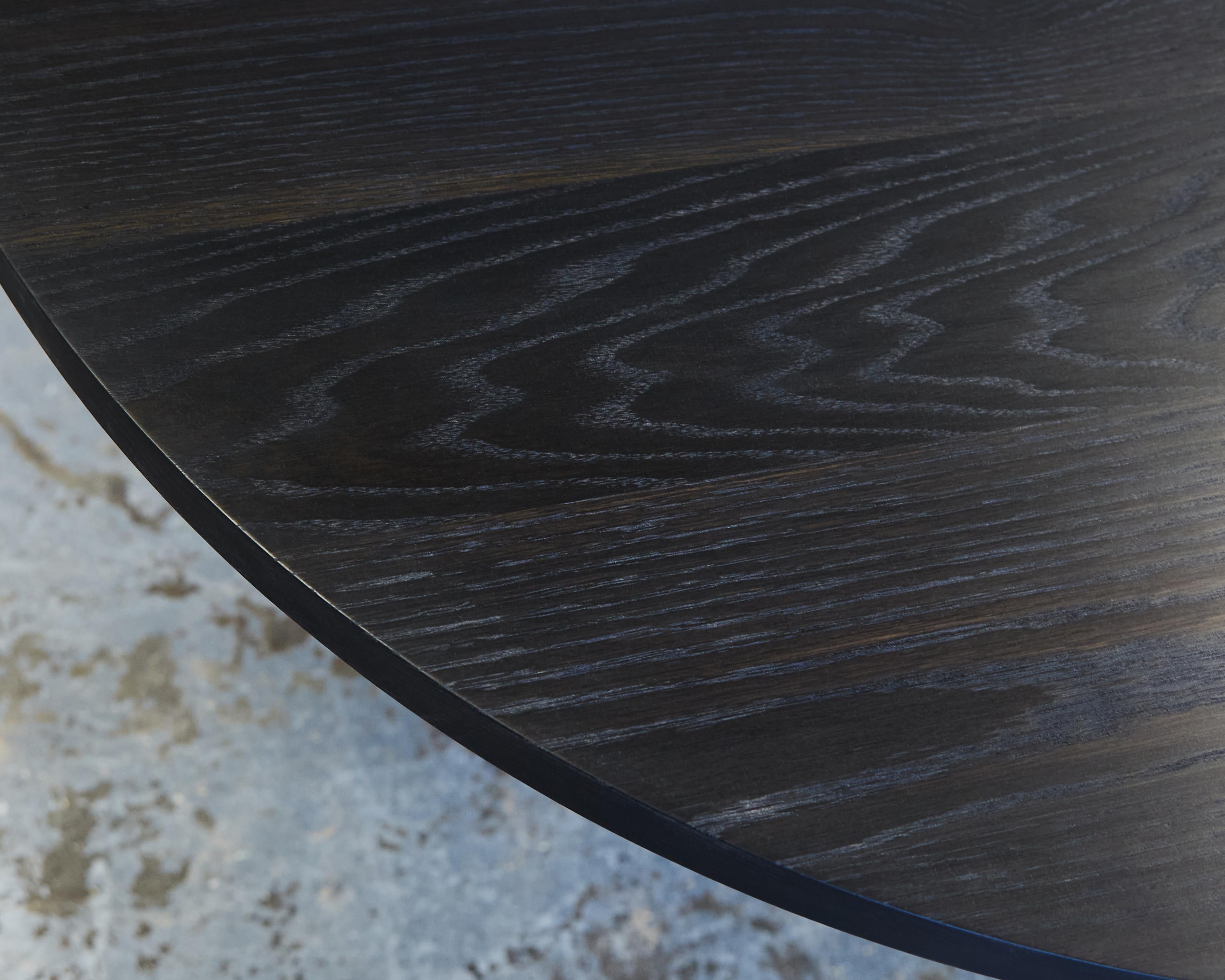 Blackened Handcrafted Solid Dark Oak Barrow Dining Table 96