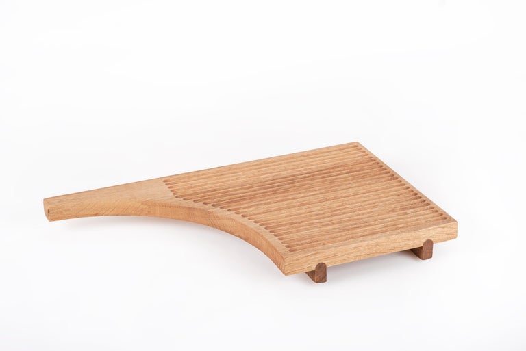 Handcrafted Solid Oak Wood Sushi Serving Board Set of Three For Sale at 1stDibs