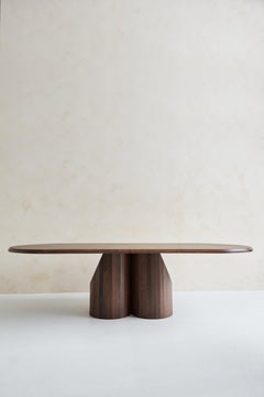 Handcrafted Solid Walnut Barrow Dining Table 120"L by Mary Ratcliffe Studio