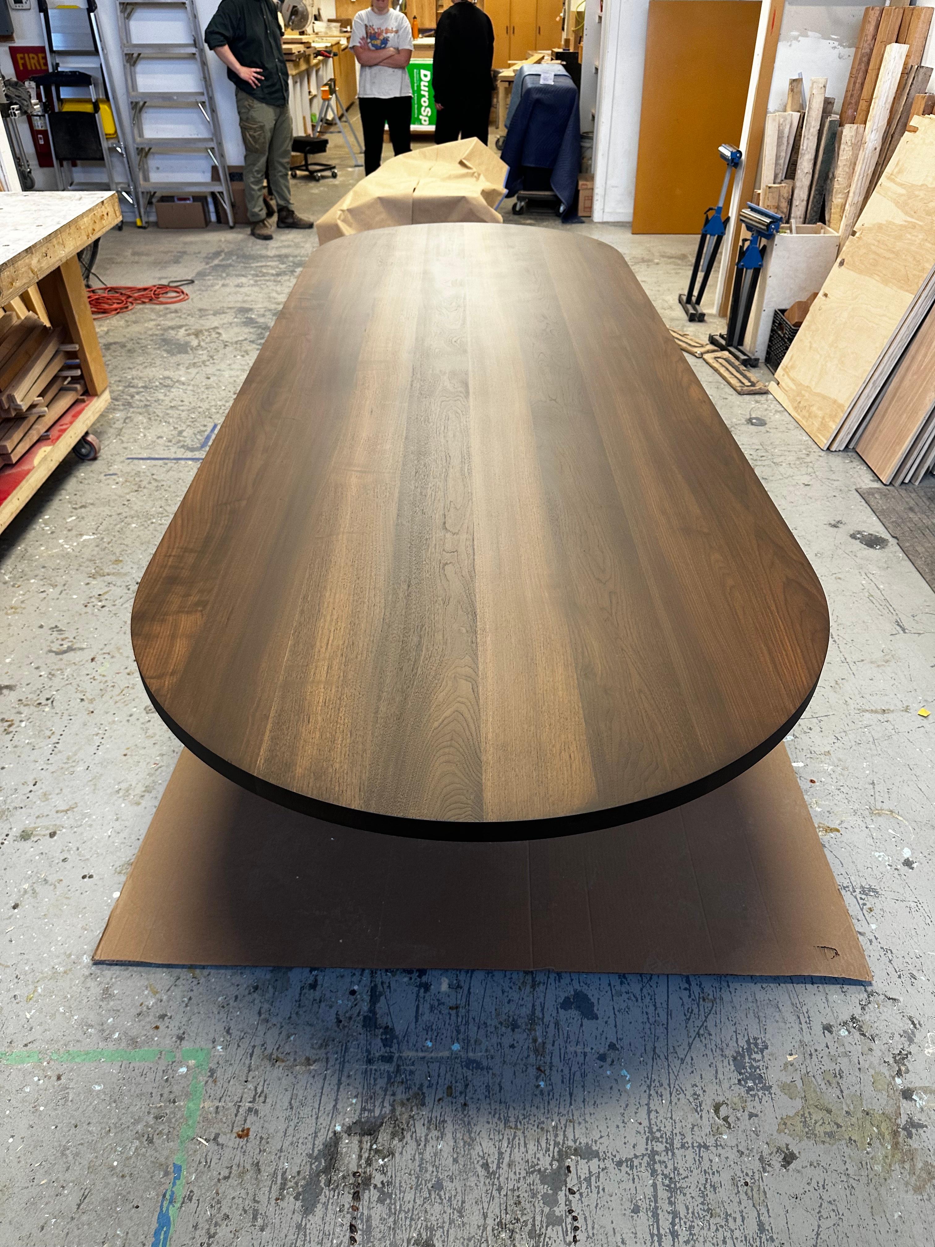 Blackened Handcrafted Solid Walnut Barrow Dining Table 84