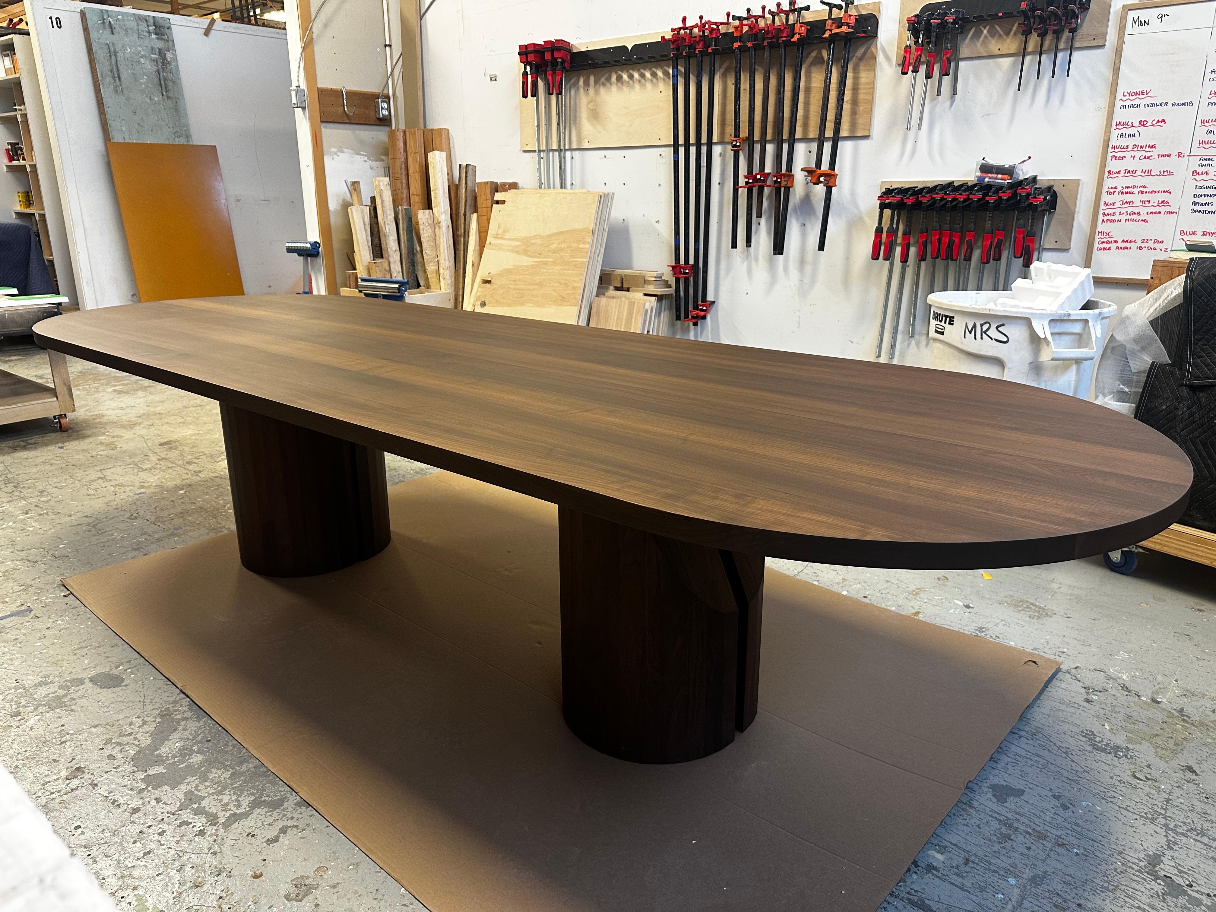 Contemporary Handcrafted Solid Walnut Barrow Dining Table 84