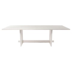 Handcrafted Solid White Ash Himes Dining Table 120"L by Mary Ratcliffe Studio