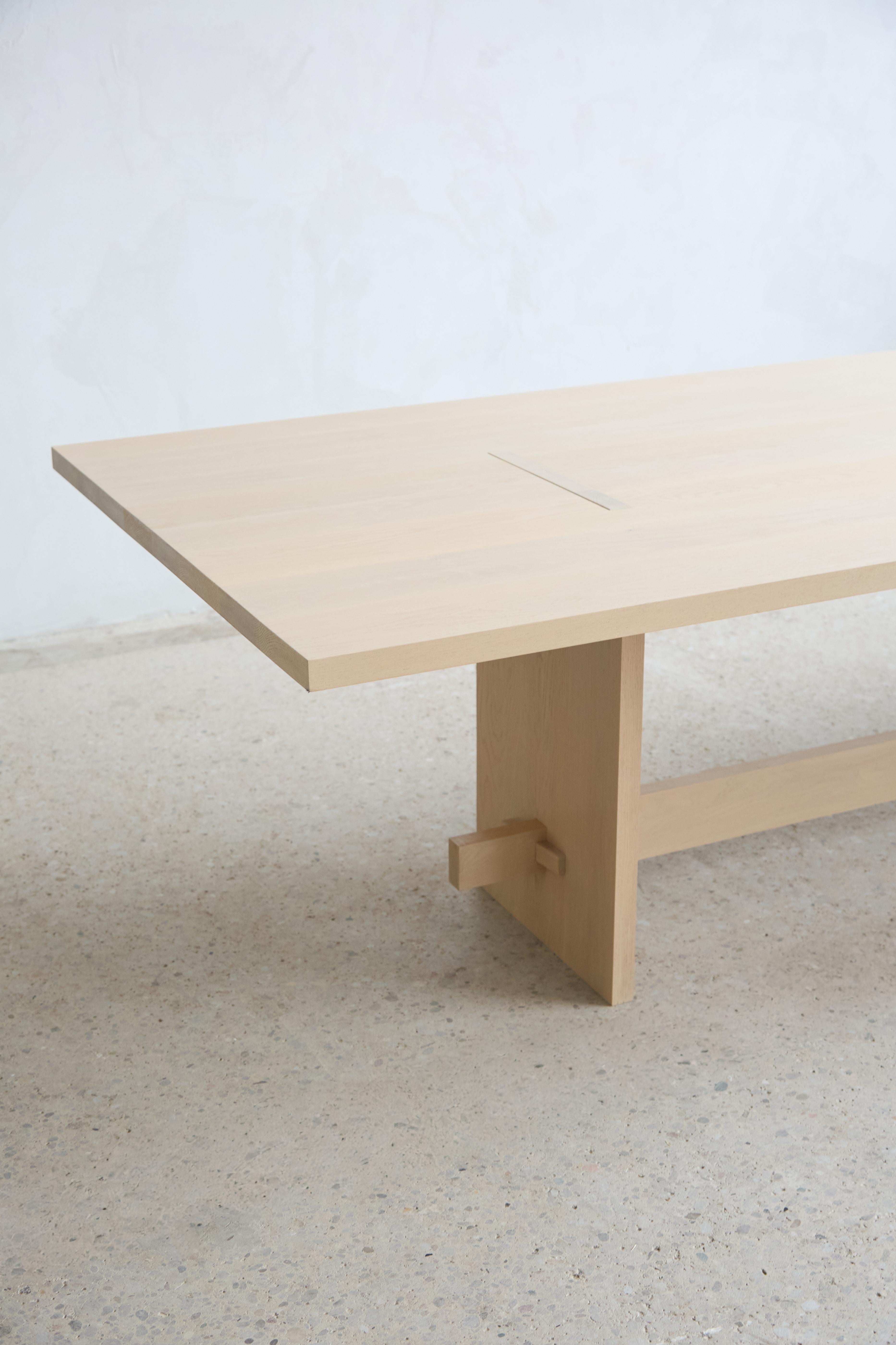 Handcrafted Solid White Oak Himes Dining Table 96