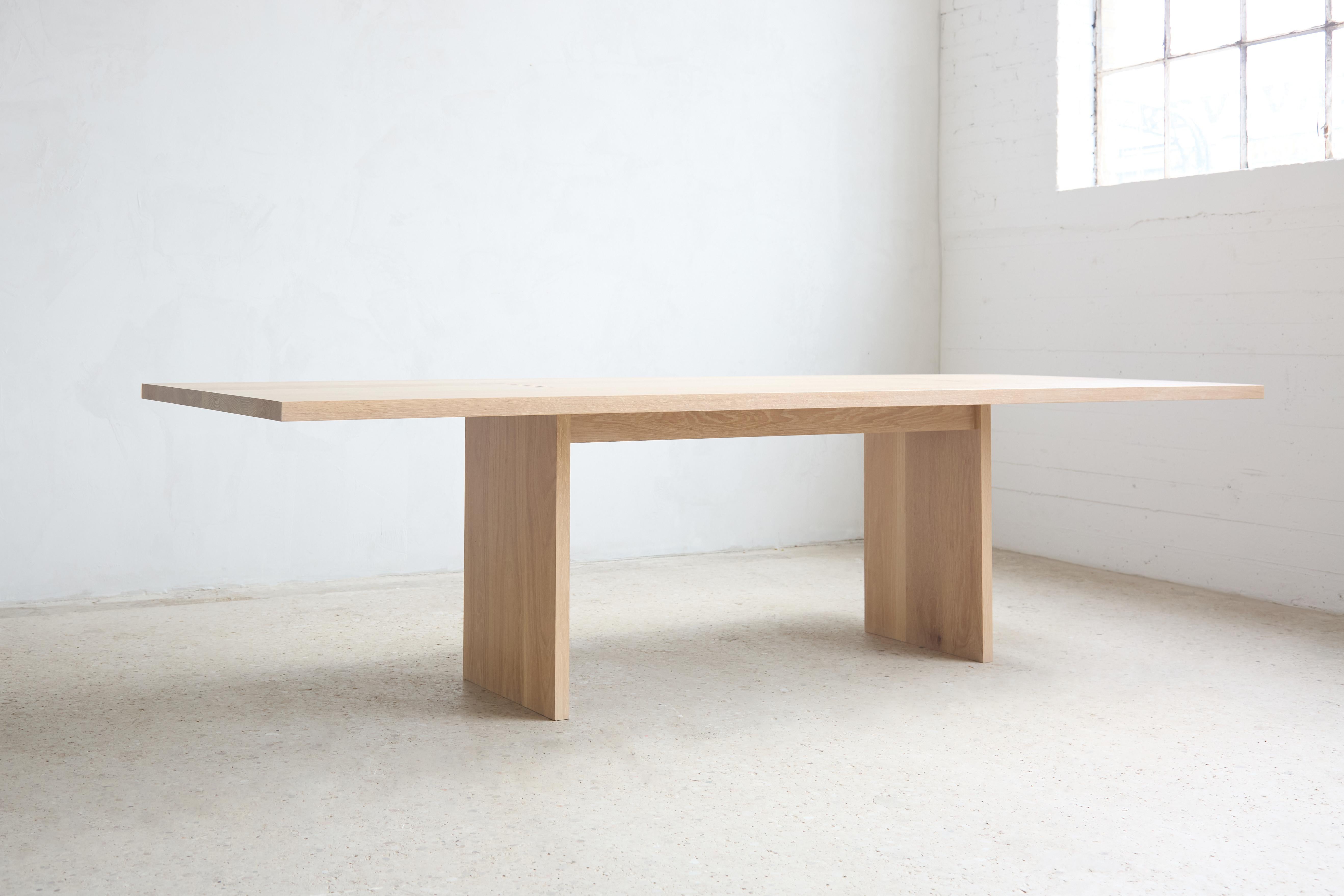 Ash Handcrafted Solid White Oak Himes Dining Table 96
