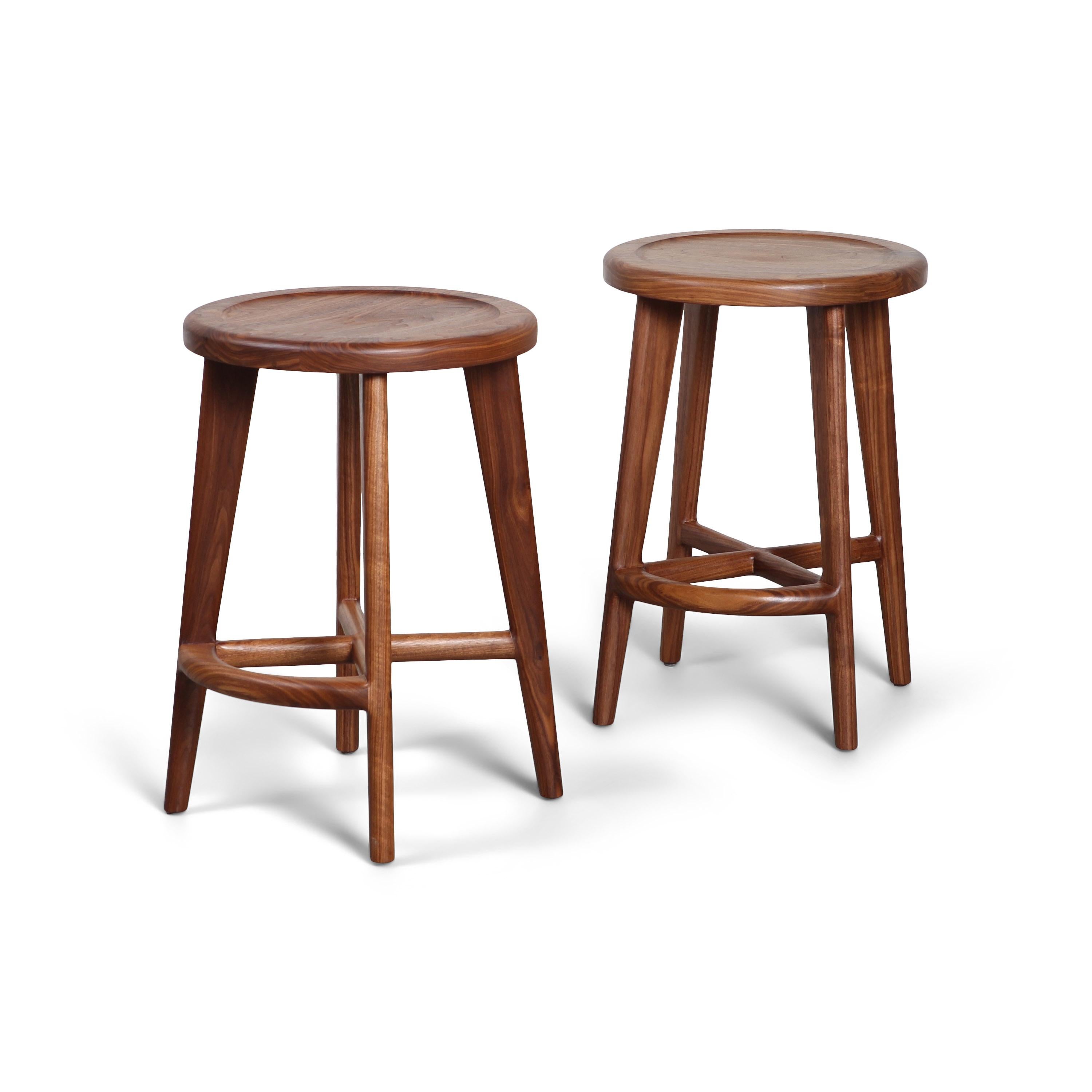 solid wood counter stool