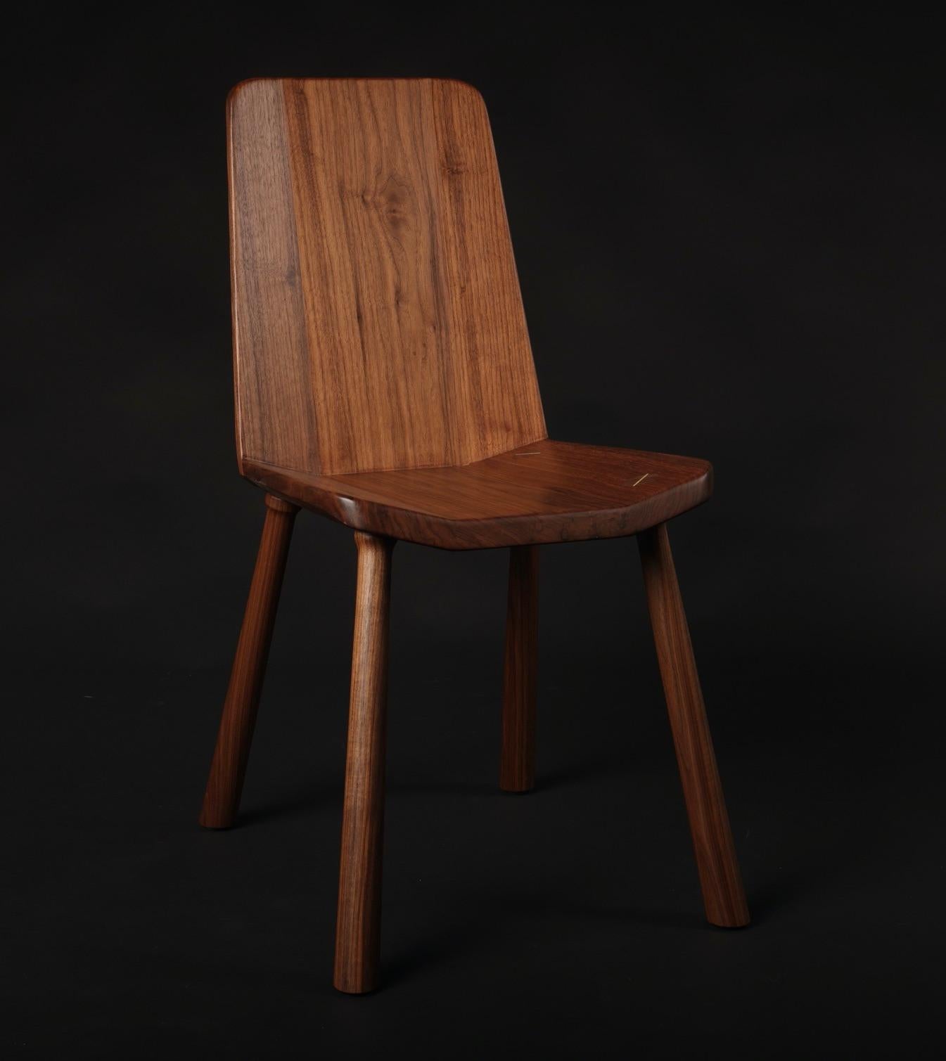 Handcrafted Solid Wood FIJN Dining Chair by Möbius Objects In New Condition For Sale In Calgary, CA