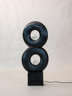 Lampada artigianale in legno massello Illuminazione d'ambiente Modern-Decor di metà secolo OTTO