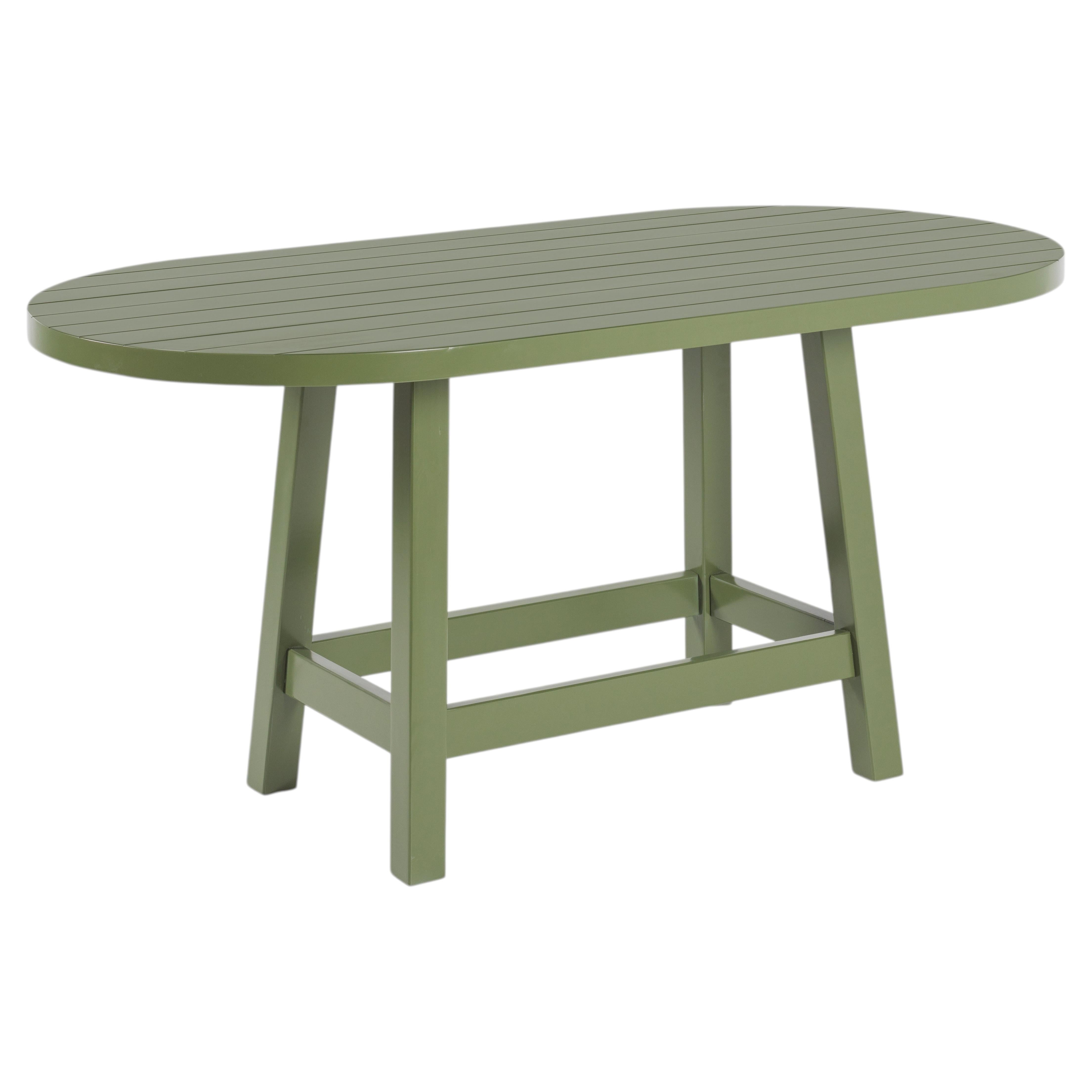 Handcrafted Oval Dining Table from The Bacon Collection, Solid Wood For Sale