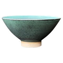 Handcrafted Speckled Green Ceramic Bowl