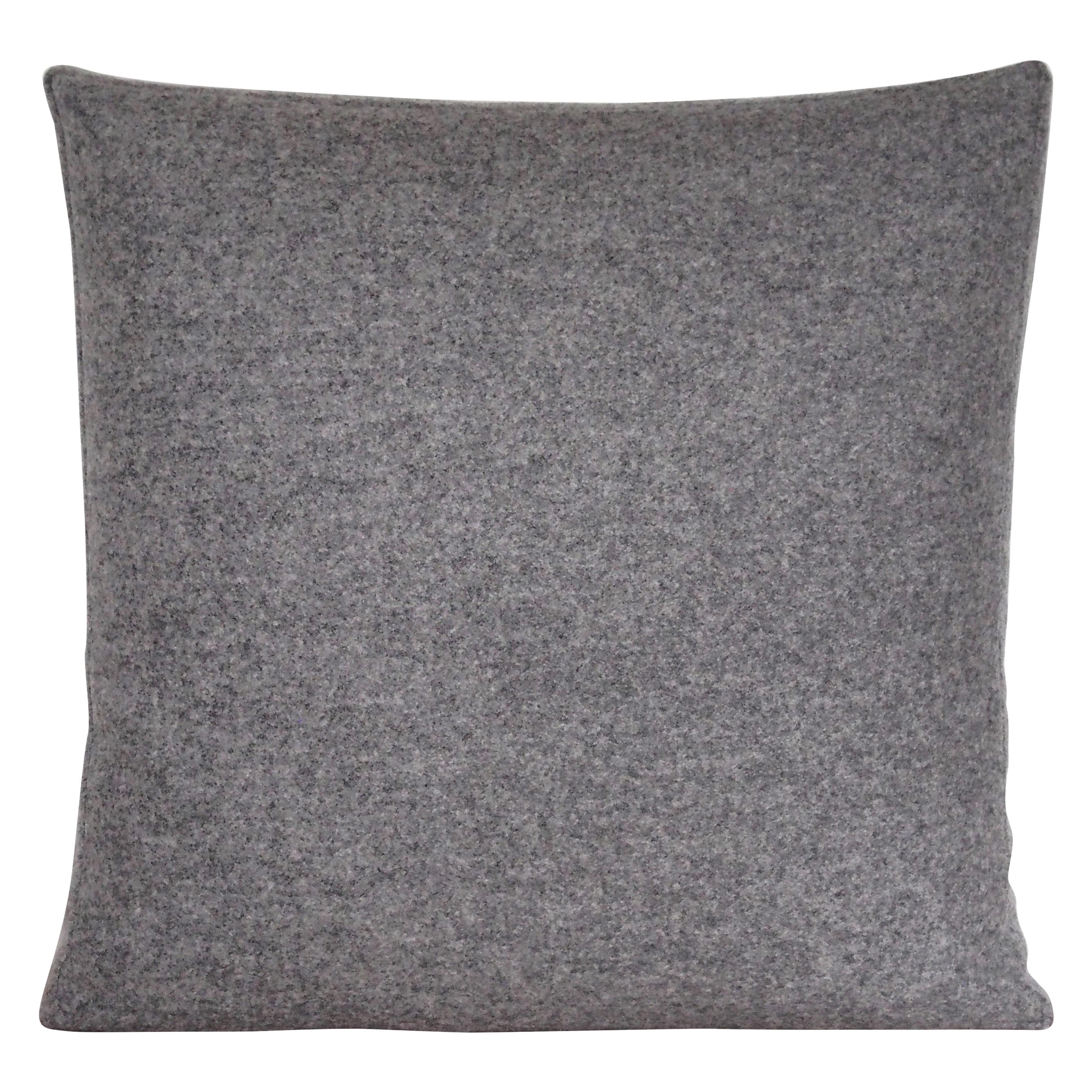 Handcrafted Square Grey Pillow Cushion
