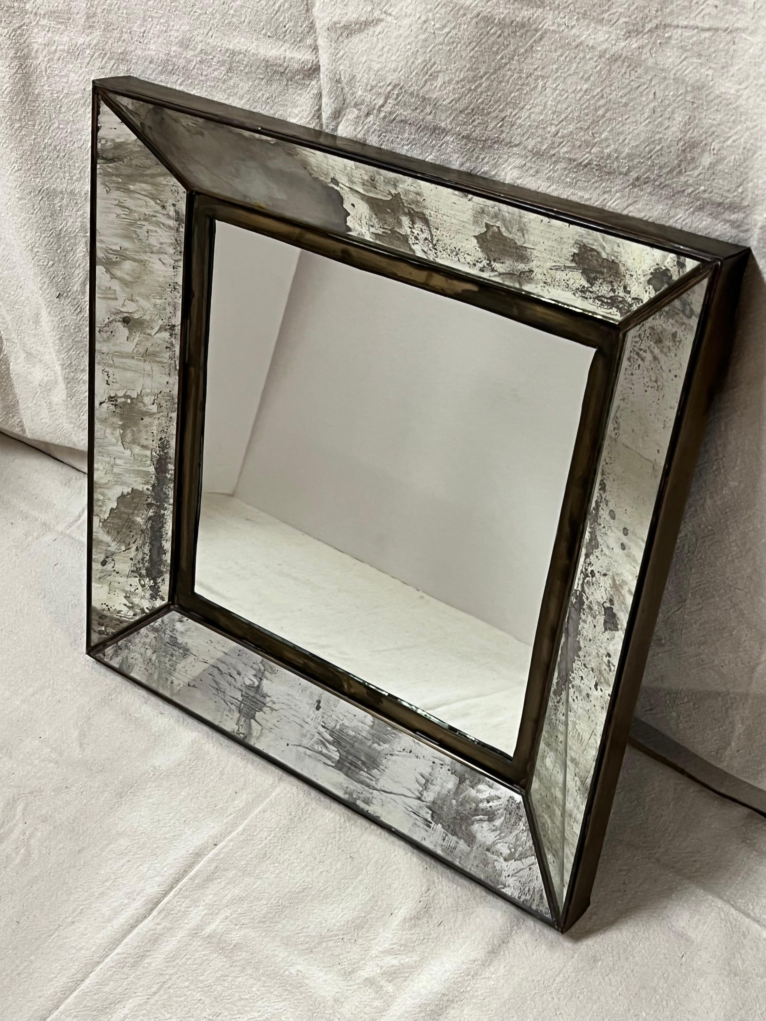 Handcrafted Square Mexican Tin Mirror 5