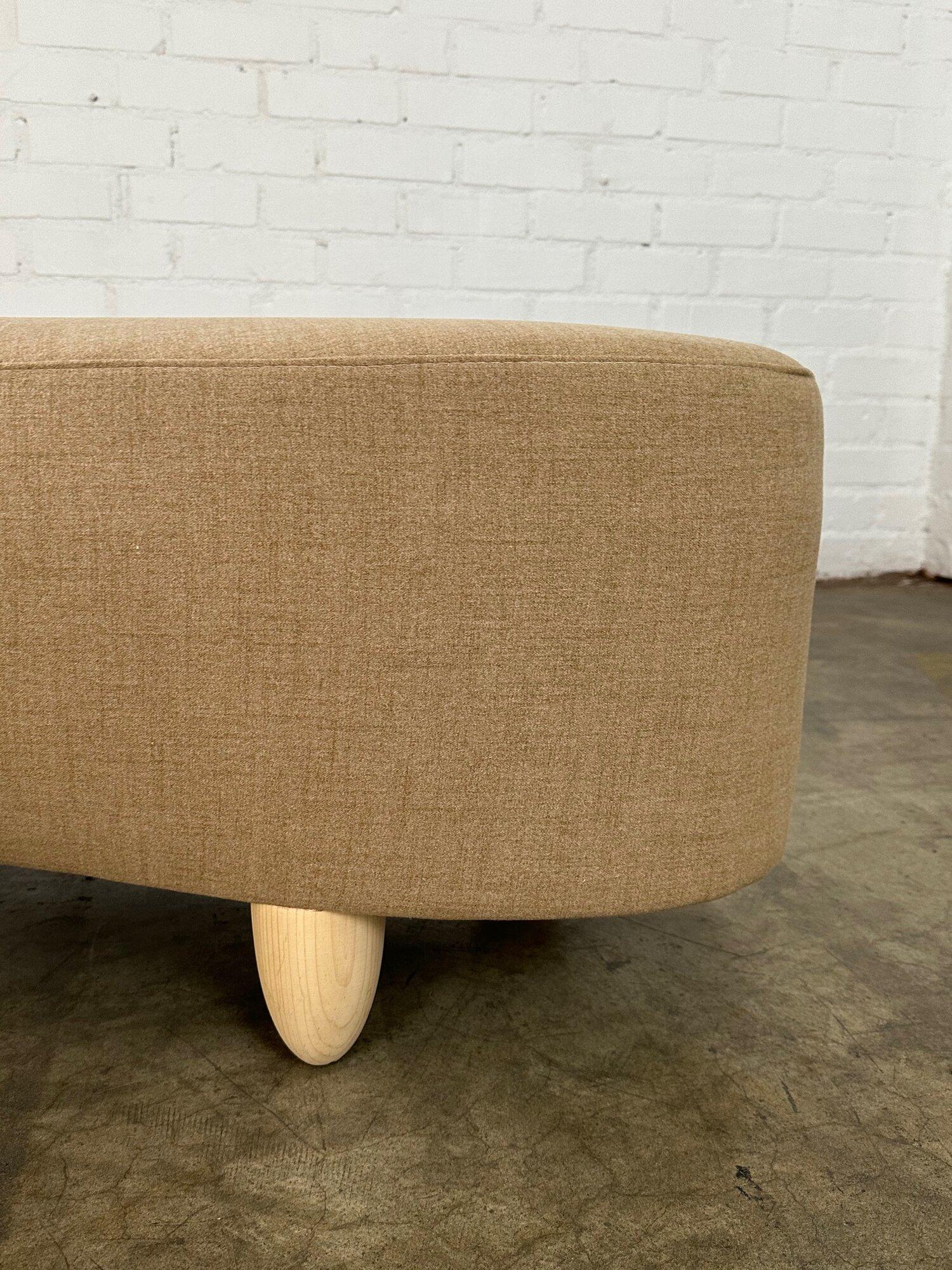 American Handcrafted Squiggle Ottoman For Sale