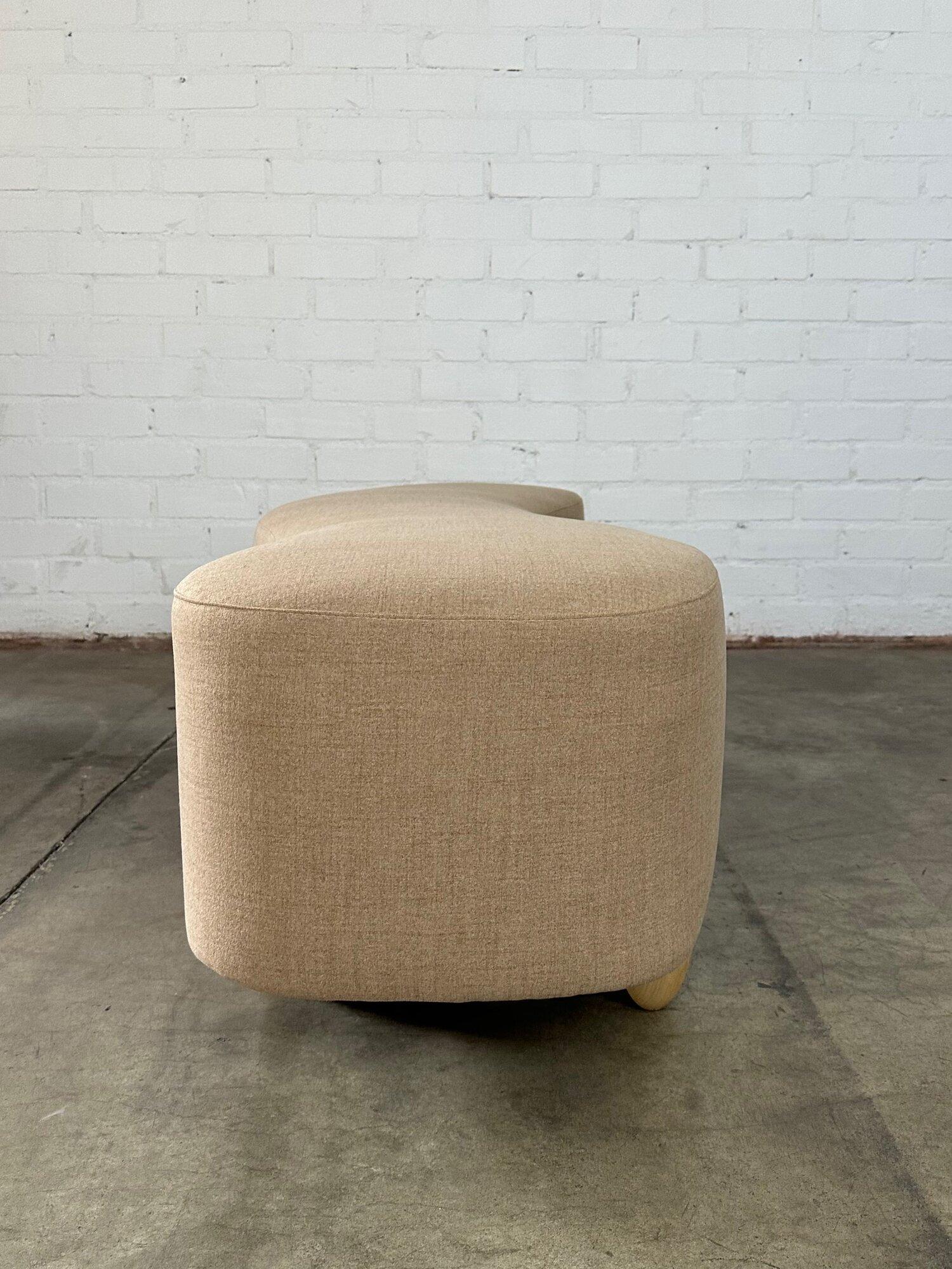 Handcrafted Squiggle Ottoman In Good Condition For Sale In Los Angeles, CA