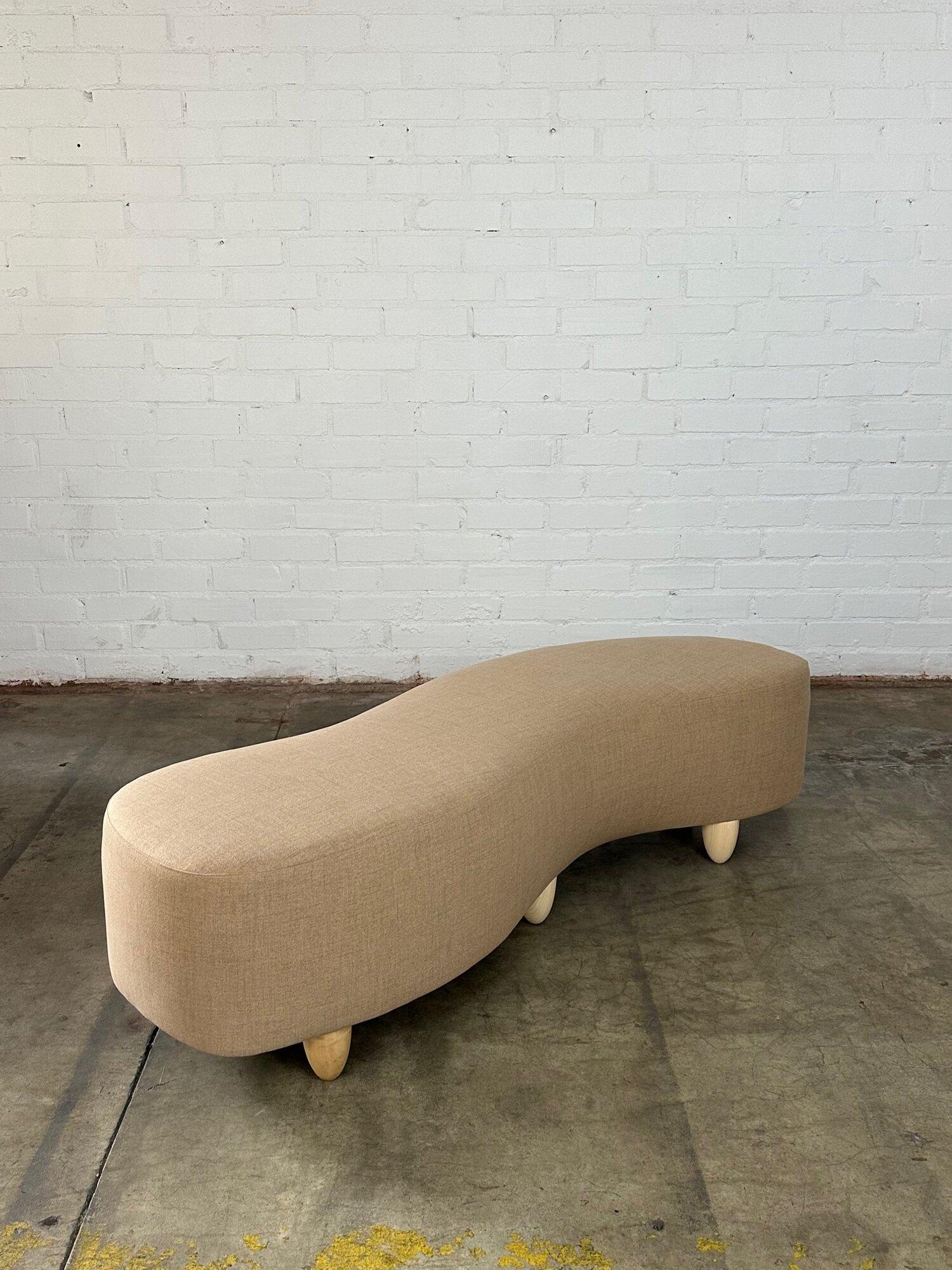 Contemporary Handcrafted Squiggle Ottoman For Sale