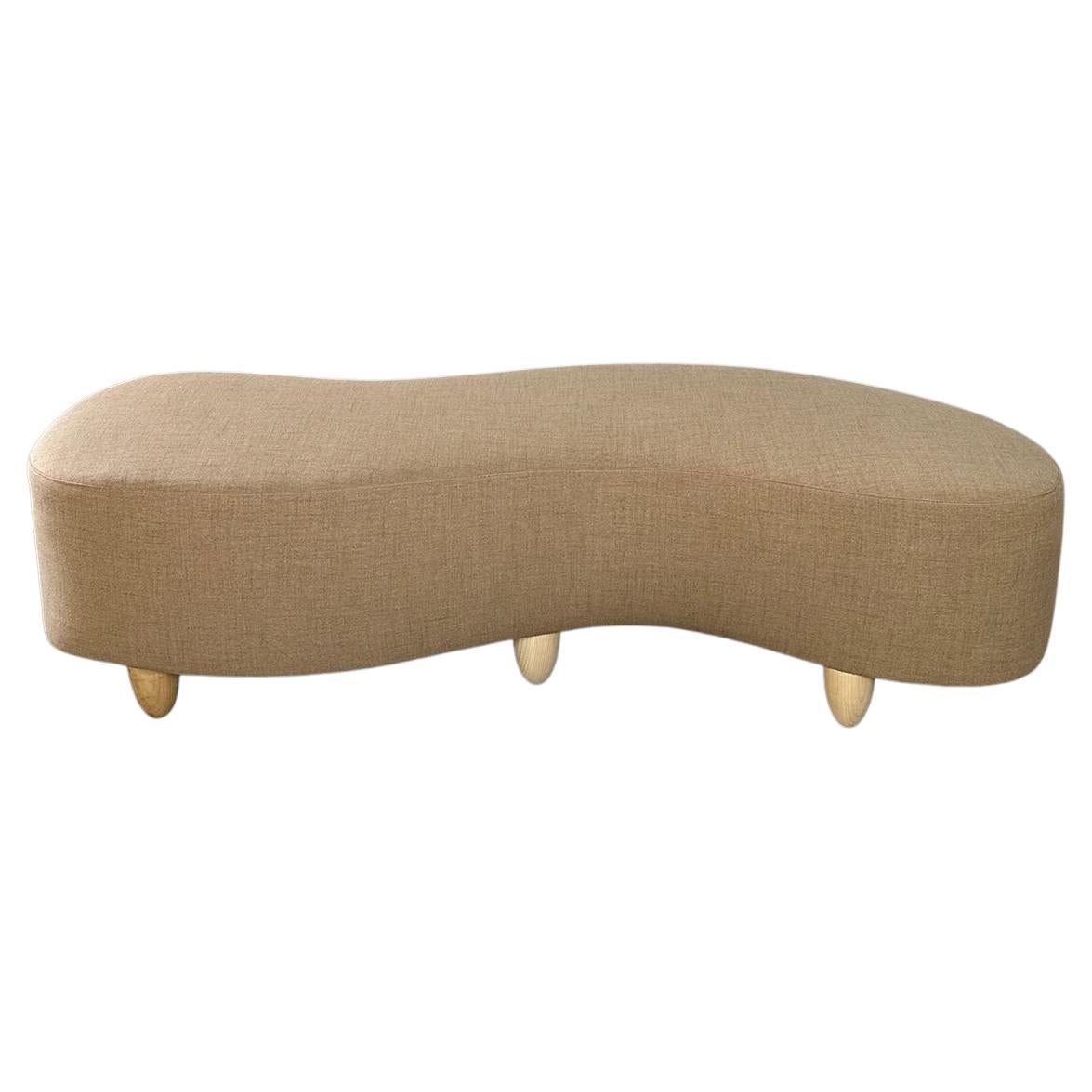 Handcrafted Squiggle Ottoman For Sale