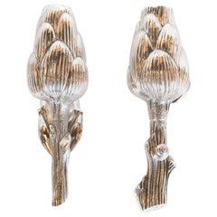 Handcrafted Sterling Silver Artichoke Salt Shaker and Pepper Mill by Missiaglia