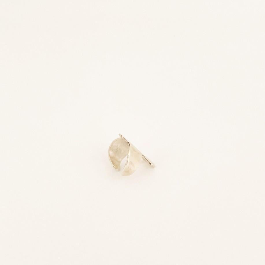 Handcrafted Sterling Silver Bird in Flight Ear Cuff – Nature-Inspired Design For Sale 3