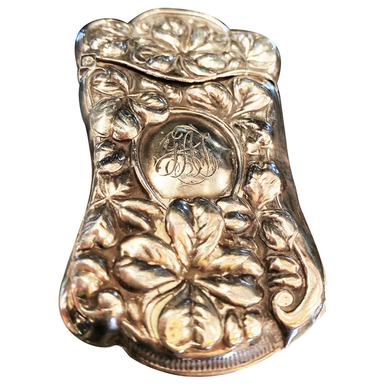 Handcrafted Sterling Silver Match Holder Object Decorative Antique Gift