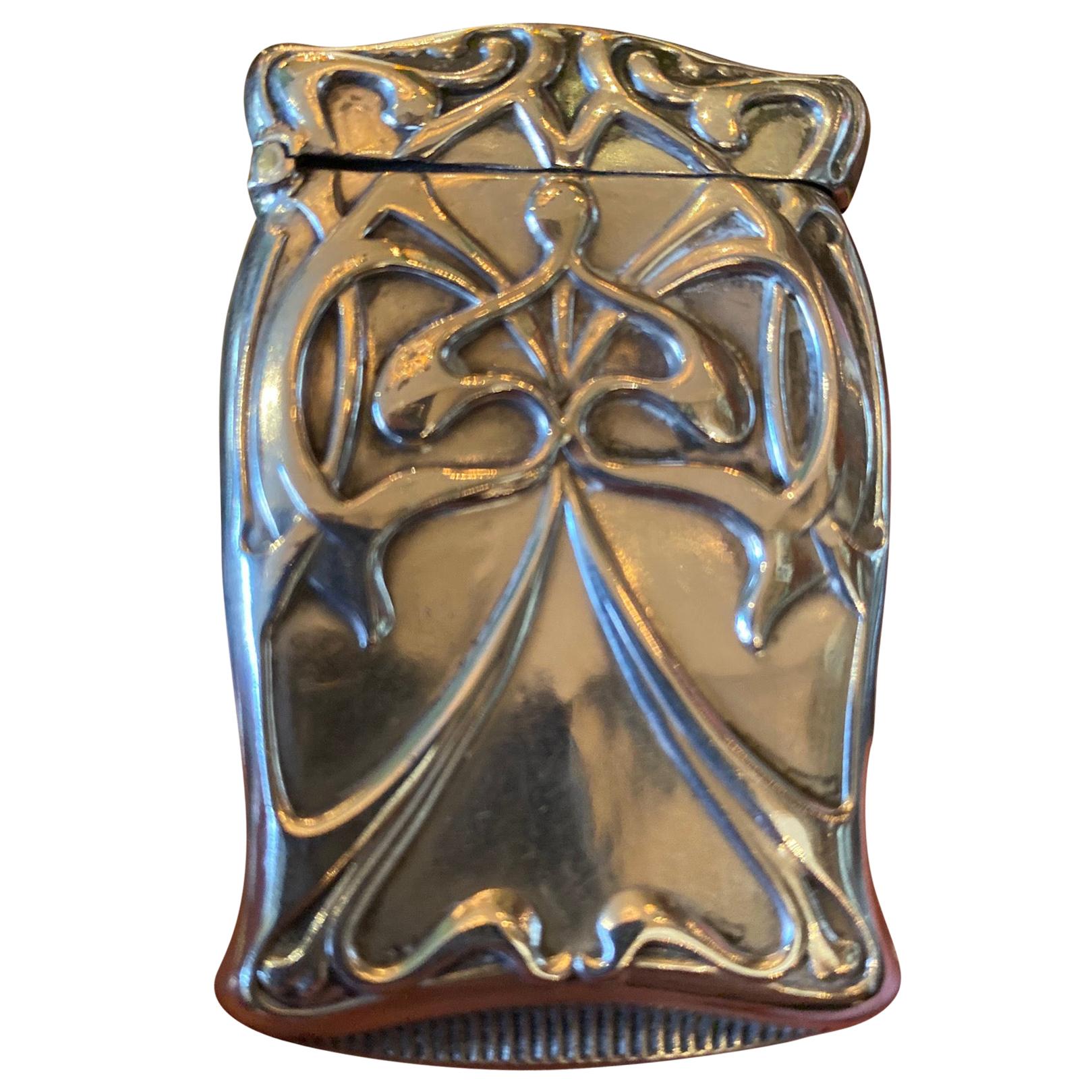 Handcrafted Sterling Silver Match Holder Object Decorative Antique Gift