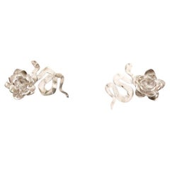 Pendientes de gota de plata de ley