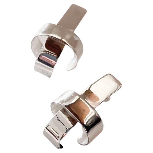 Dolores Ortega Tinkuy Sterling Silver Earrings For Sale