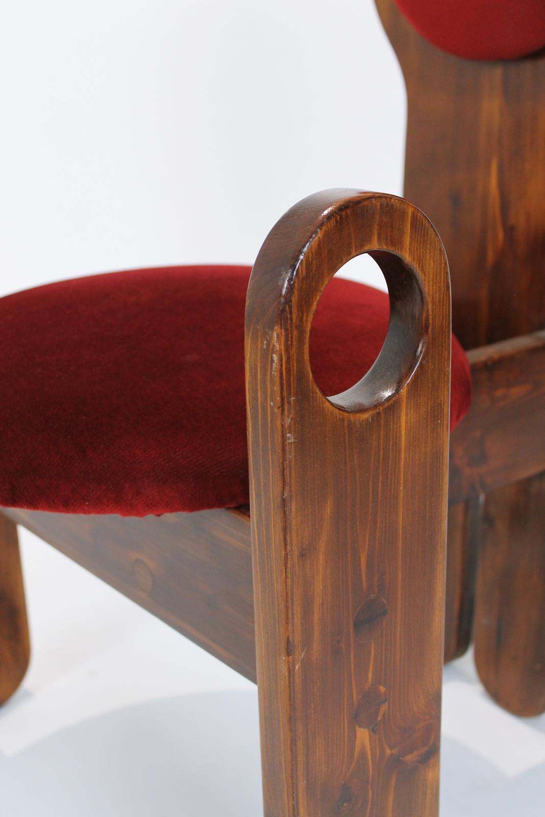 Handcrafted Studio Armchair by Szedleczky Design, Hungary, 1970s For Sale 3
