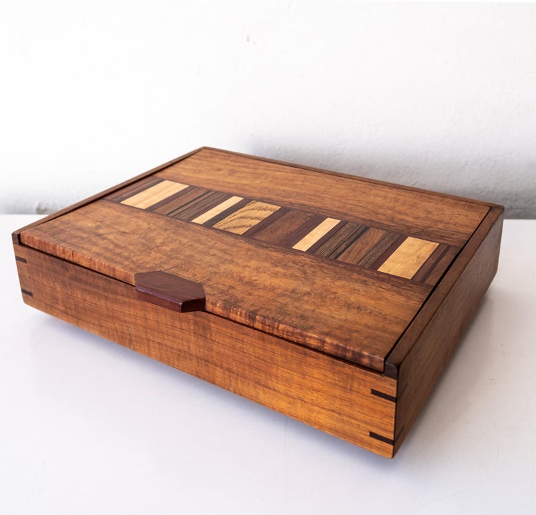 Handcrafted Studio Mixed Exotic Wood Jewelry Box For Sale at 1stDibs |  exotic wood boxes, modern wood jewelry box, wooden jewelry box