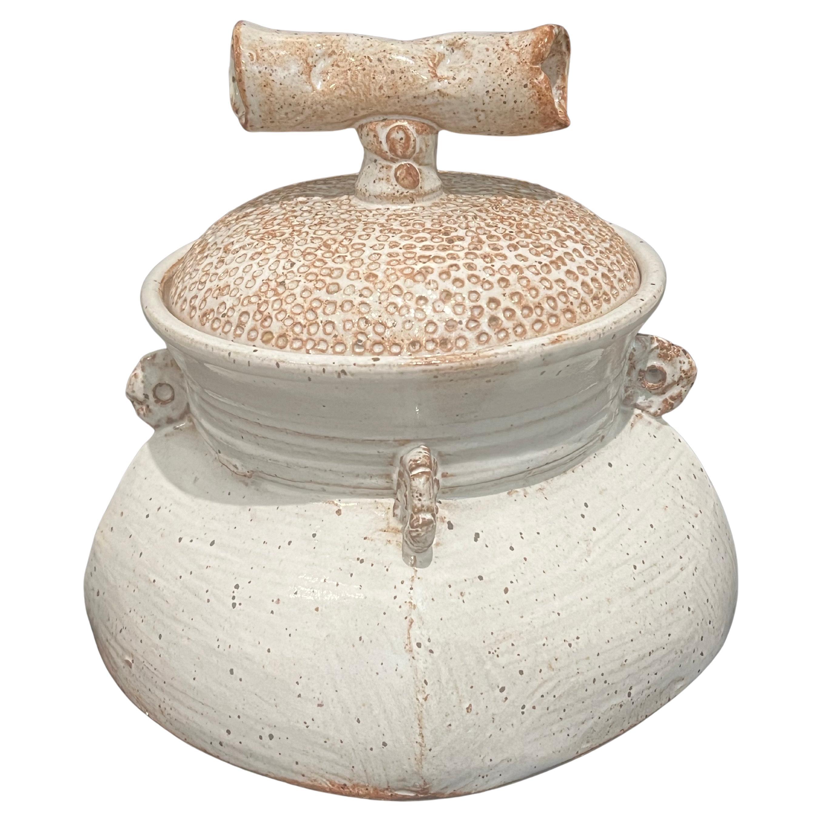 Handcrafted Studio Pottery Tureen With Lid California Design MCM Signed (Moderne der Mitte des Jahrhunderts) im Angebot