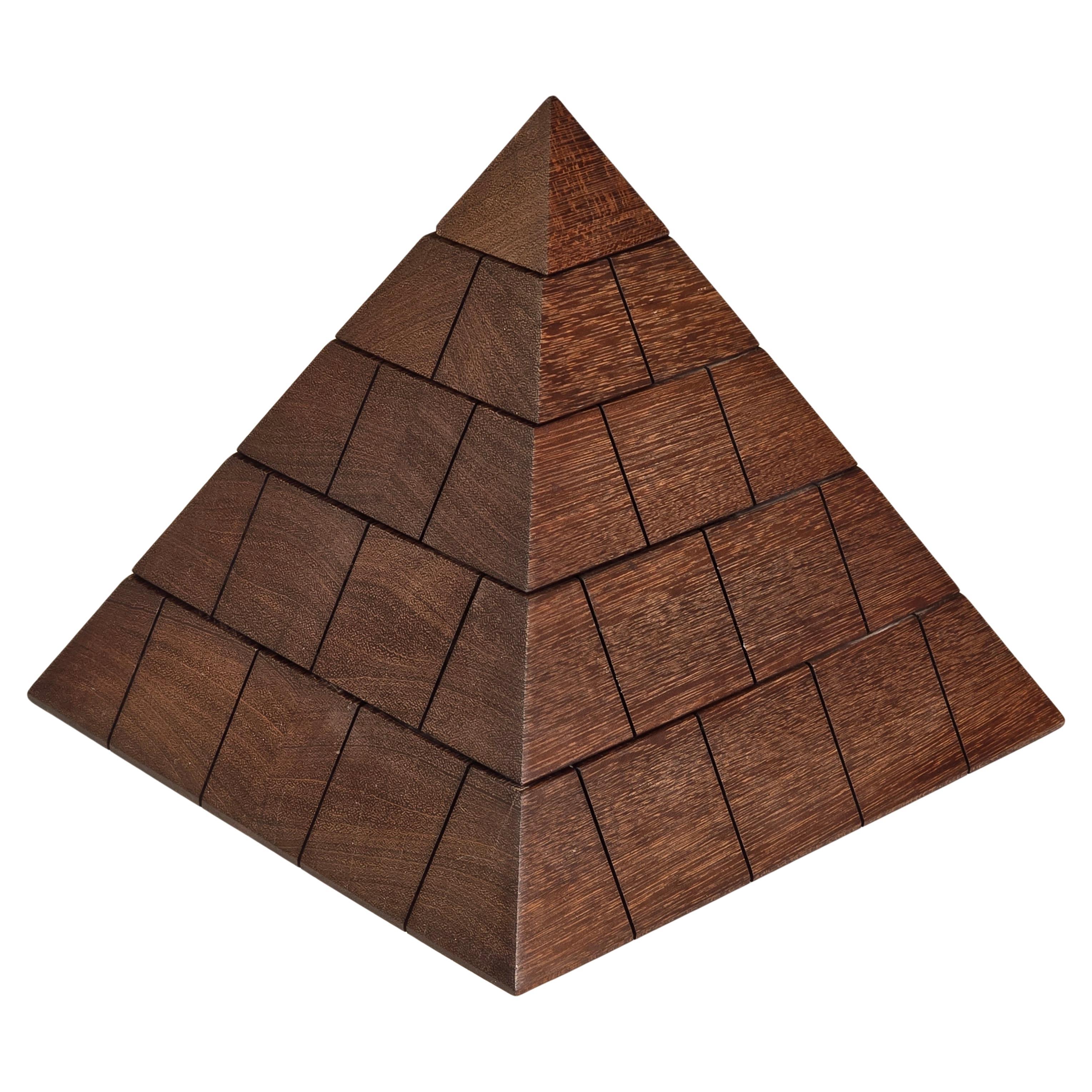 Handcrafted Studio Rotating Pyramid Jewelry Box