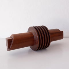 Handcrafted Studio Sculptural Wood Jewelry Ring Box 1970s