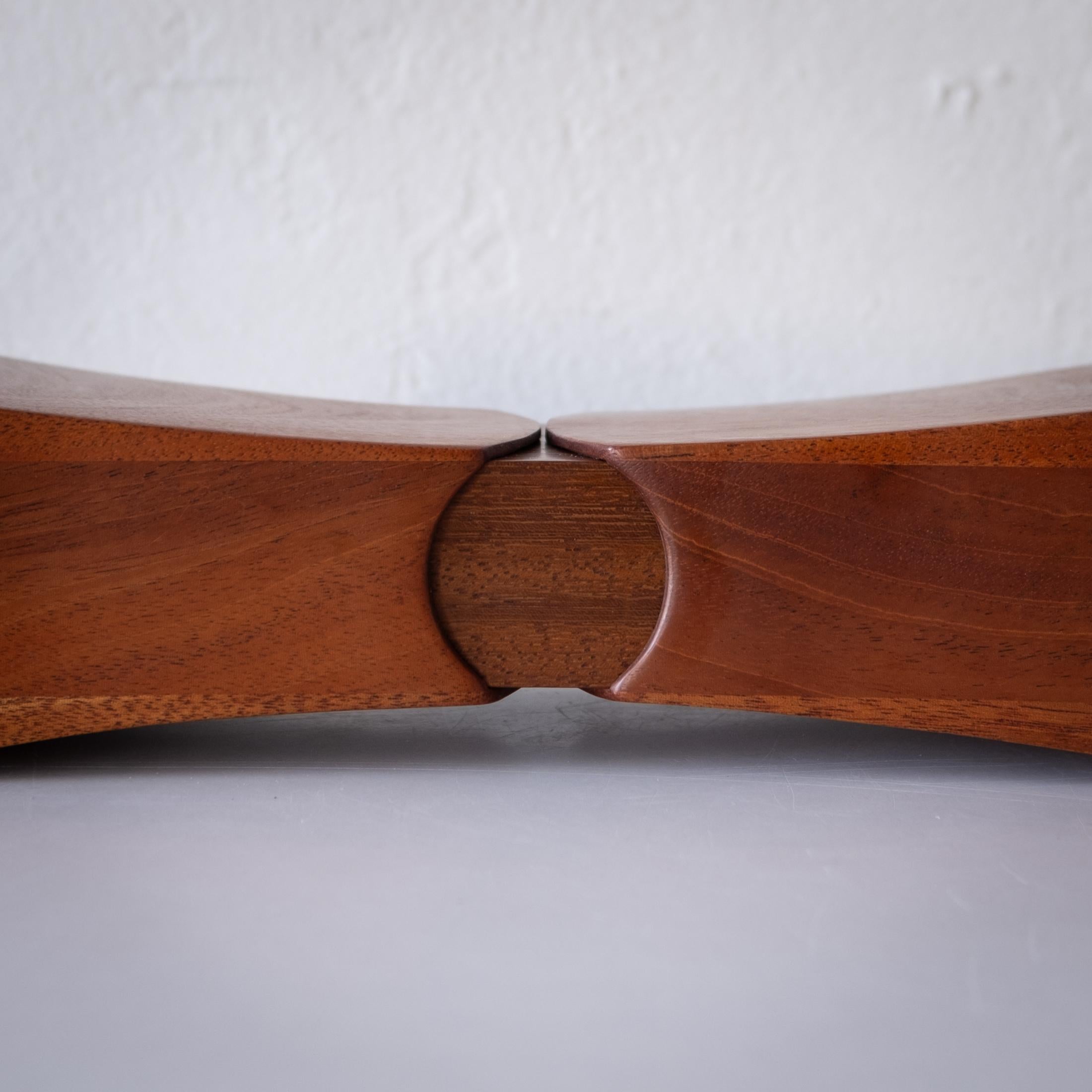 Late 20th Century Handcrafted Studio Sculptural Wood Jewelry Ring Box 1970s