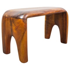 Tabouret ou banc de studio artisanal mexicain de style moderniste du milieu du siècle dernier, fabriqué à la main