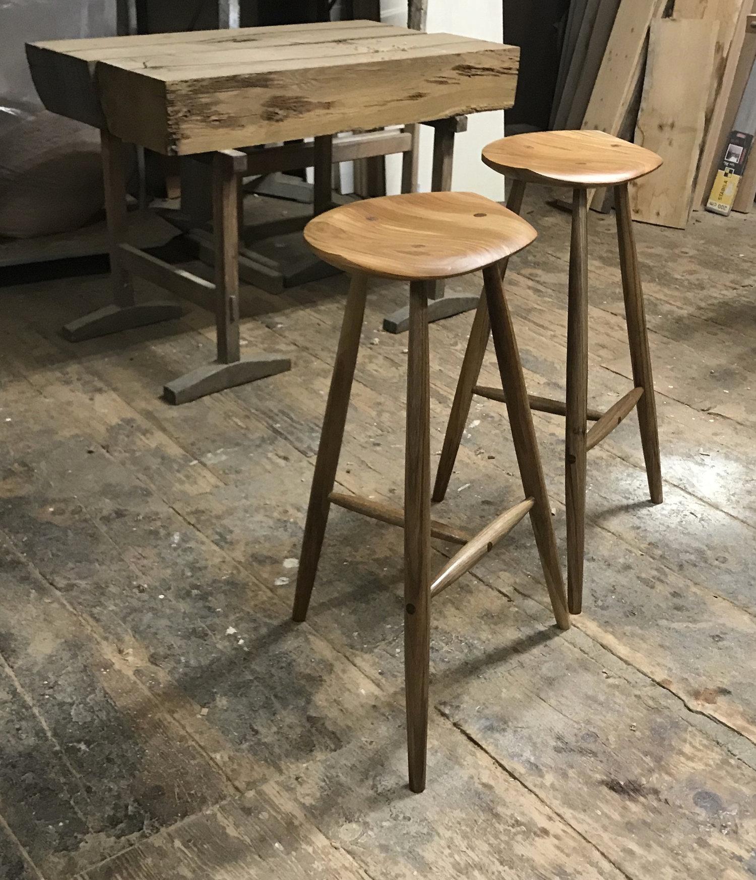 Handcrafted Studio Three Legged Stool by Fabian Fischer, Germany, 2023 In New Condition For Sale In Berlin, DE