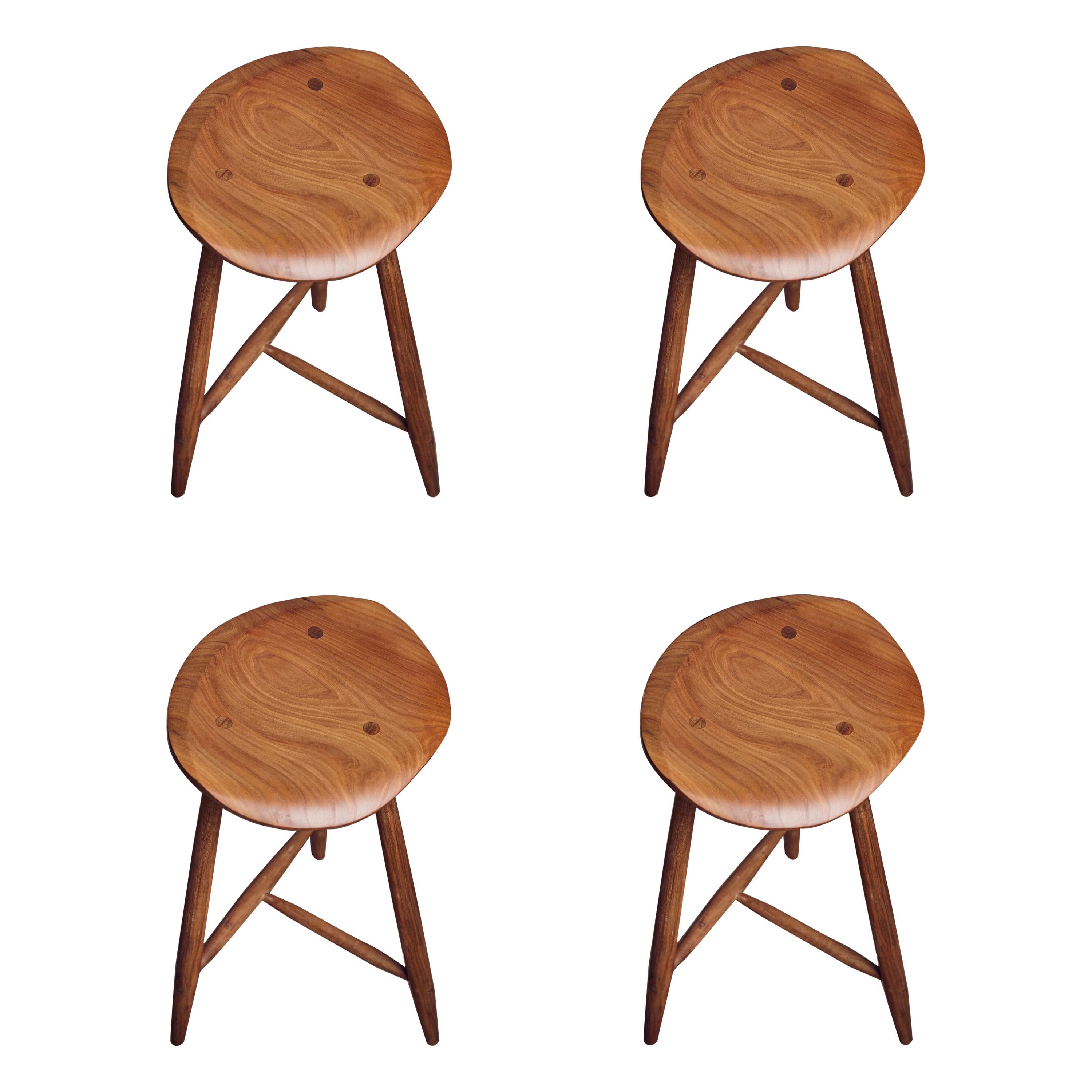 Handcrafted Studio Three Legged Stool by Fabian Fischer, Germany, 2023