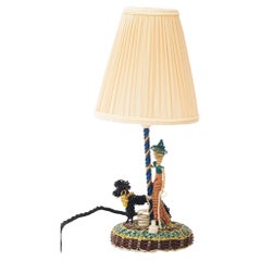 Handcrafted table lamp made of wire vienna around 1960s
