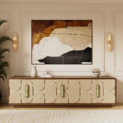 Handcrafted Taj Wall Lamp with Polished Brass & Fluted Glass by Nolita Harbour