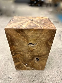 Handcrafted Teak Wood Side Table/ Stool, IDN 2024