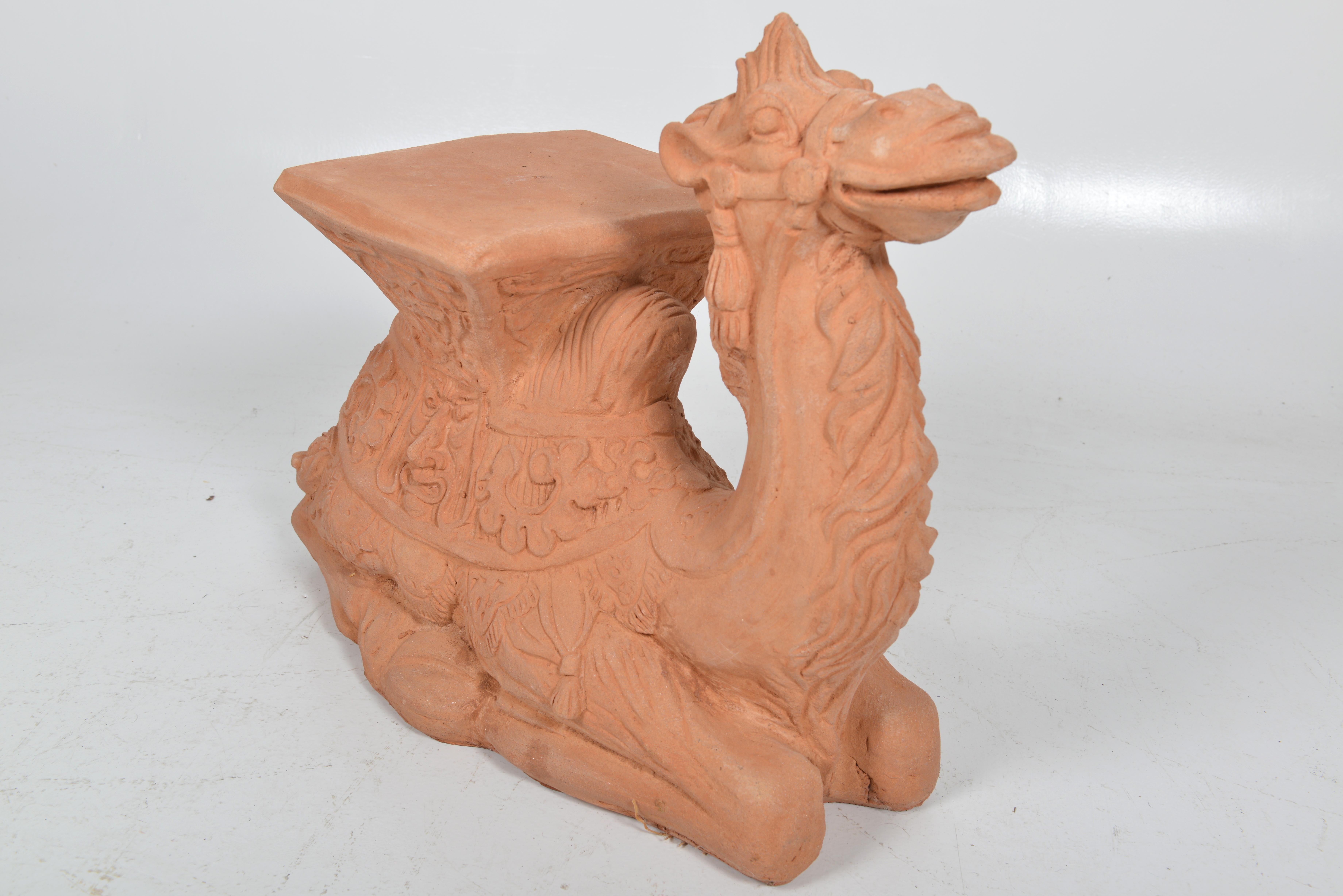 Handcrafted Terracotta Tuscan Camel Seat or Table 2016 2